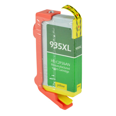 Remanufactured HP 935XL (C2P26AN) InkJet Cartridge, Yellow, 825 High Yield