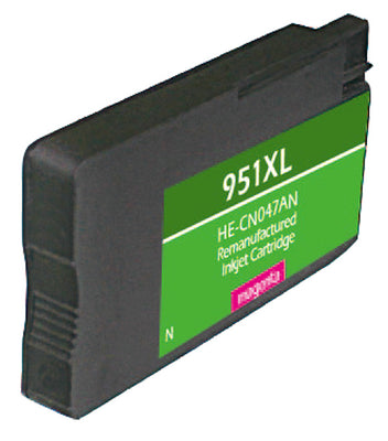 Remanufactured HP 951XL (CN047AN) InkJet Cartridge, Magenta, 1.5K High Yield, Read Ink Level