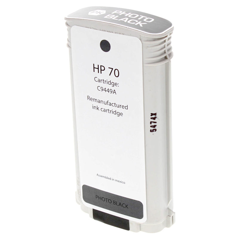 Remanufactured HP 70 (C9449A) Wide Format, Photo Black, 130ml Yield