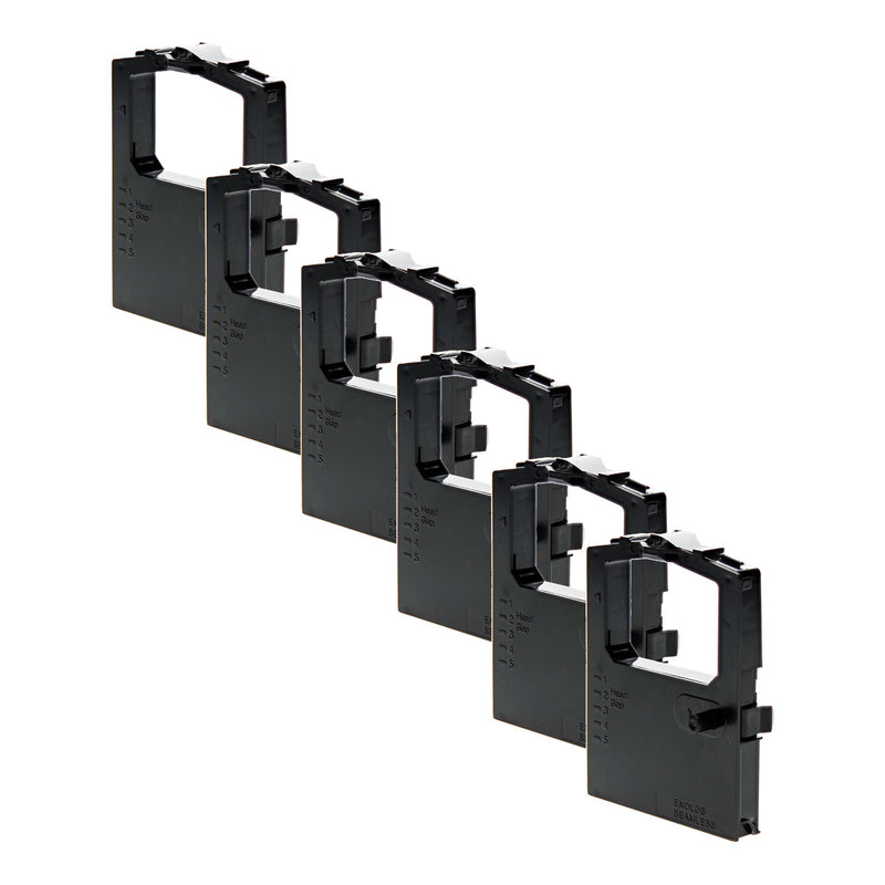 Compatible Okidata Microline 420 421 490 491 (42377801) Printer Ribbon, Black, 4 Million Characters, 6 Cartridge Value Pack