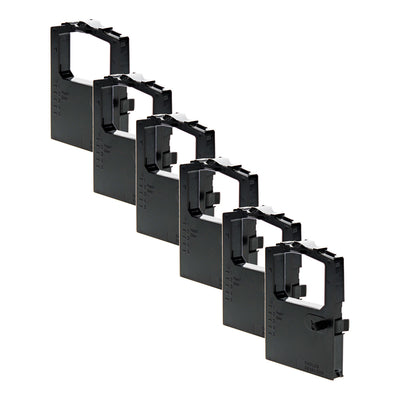Compatible Okidata Microline 420 421 490 491 (42377801) Printer Ribbon, Black, 4 Million Characters, 6 Cartridge Value Pack