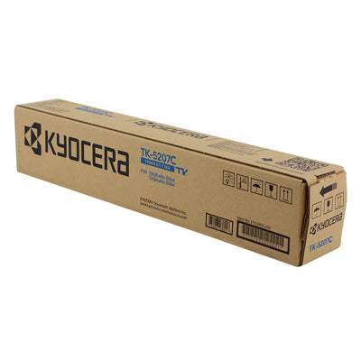 OEM Kyocera Mita TK-5207C (1T02R5CUS0) Toner Cartridge, Cyan, 12K Yield