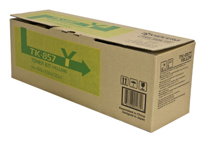 OEM Kyocera Mita TK-857Y (1T02H7AUS0) Toner Cartridge, Yellow, 18K Yield