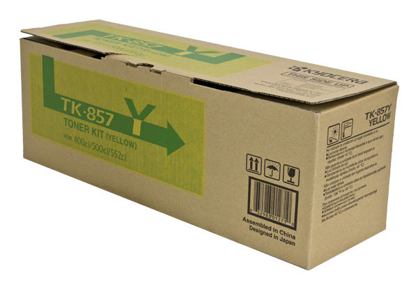 OEM Kyocera Mita TK-857Y (1T02H7AUS0) Toner Cartridge, Yellow, 18K Yield