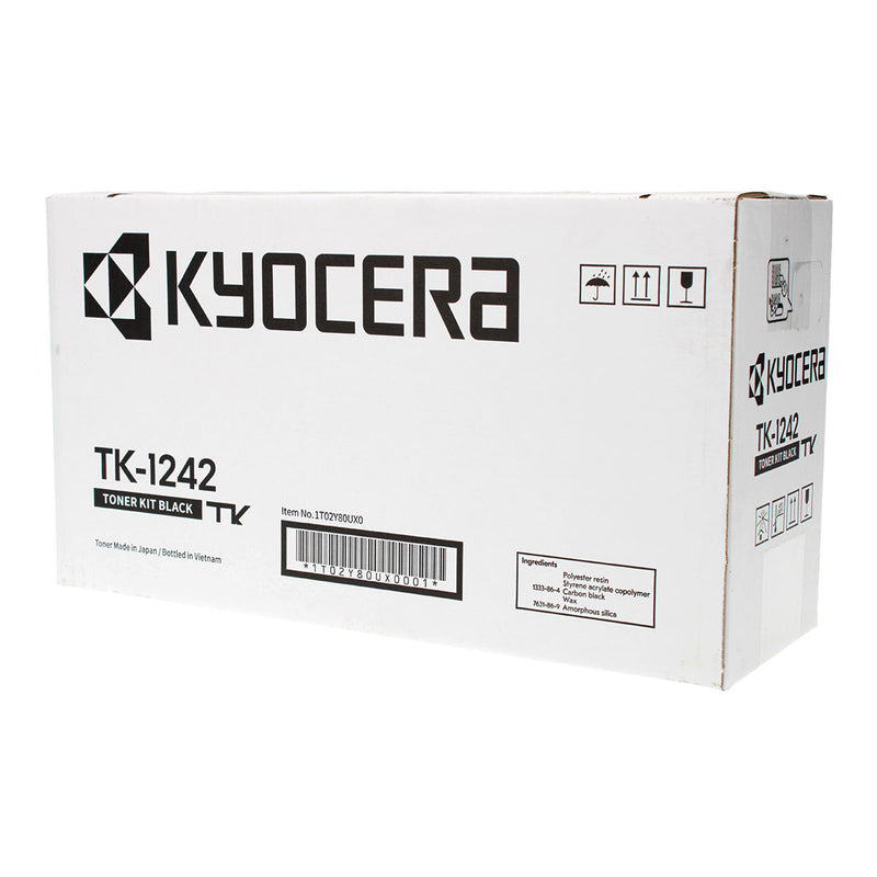 OEM Kyocera Mita TK-1242 (1T02Y80UX0) Toner Cartridge, Black, 1.5K Yield