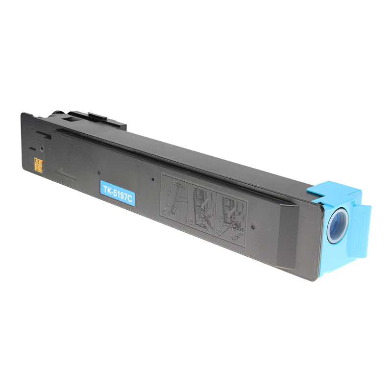 Compatible Kyocera Mita TK-5197C (1T02R4CUS0) Toner Cartridge, Cyan, 7K Yield, TAA Compliant, Made in USA