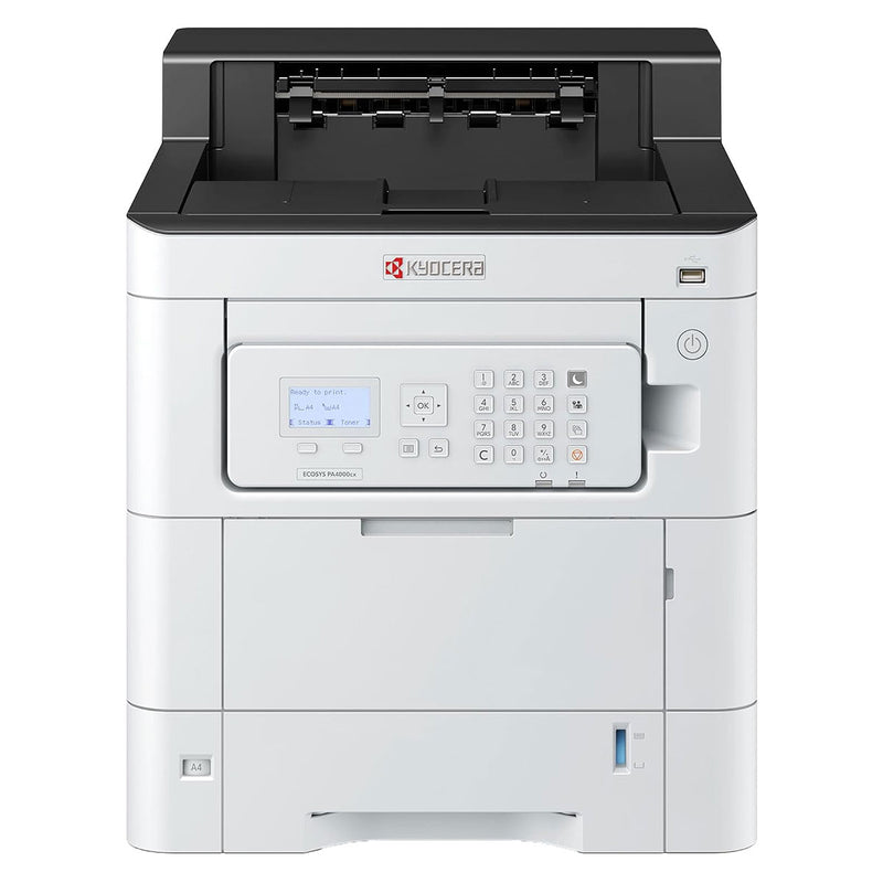 OEM Kyocera Mita PA4000CX (1102Z02US0) Printer, 42 ppm Color, Print, Starter Toner, K=6K Yield, CMY=5K Yield
