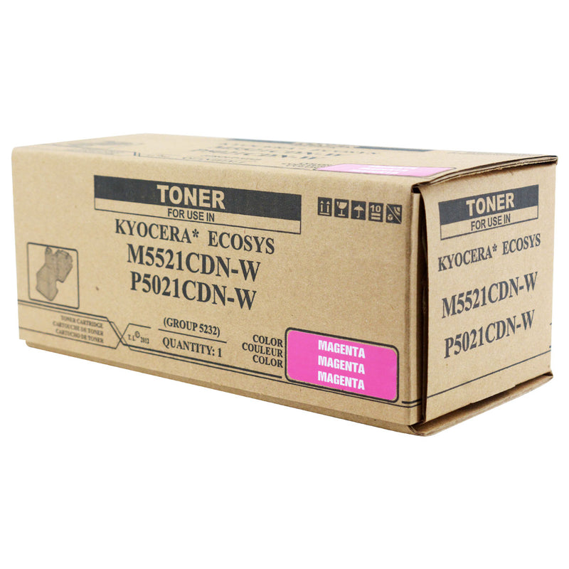 Compatible Kyocera Mita TK-5232M (1T02R9BUS0) Toner Cartridge, Magenta, 2.2K High Yield, TAA Compliant, Made in USA