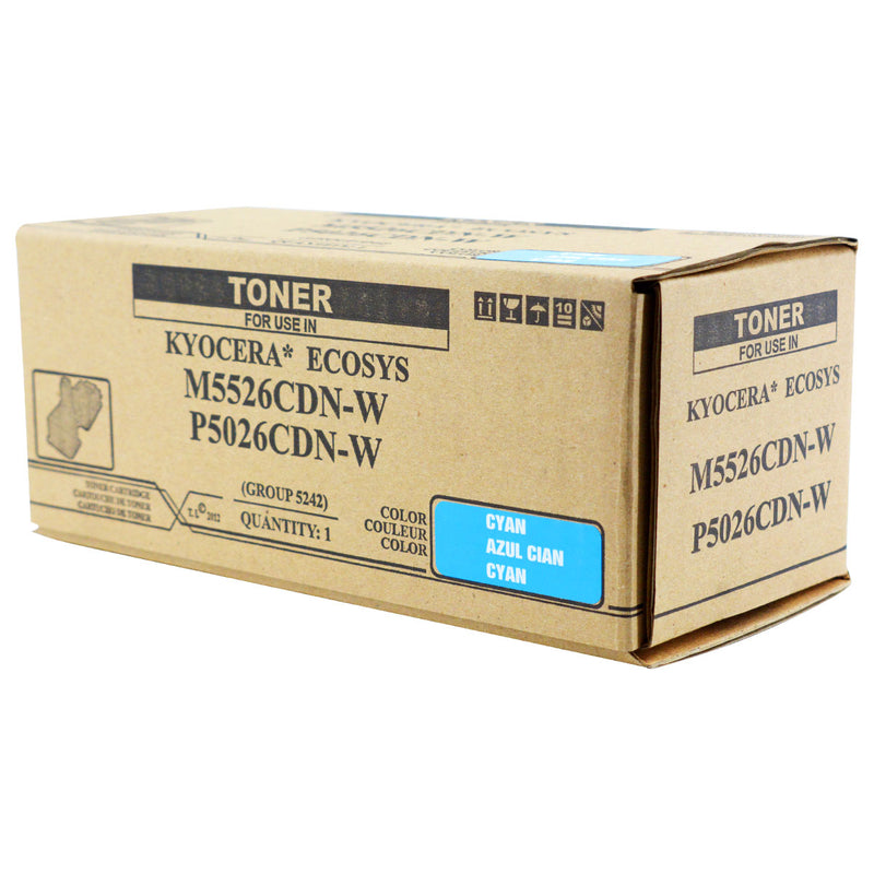 Compatible Kyocera Mita TK-5242C (1T02R7CUS0) Toner Cartridge, Cyan, 3K Yield, TAA Compliant, Made in USA