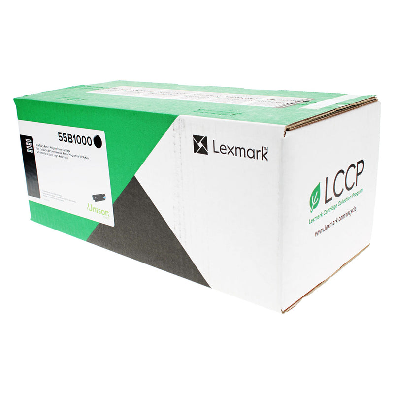 OEM Lexmark  (55B1000) Toner Cartridge, Black, 3K Yield, Return Program