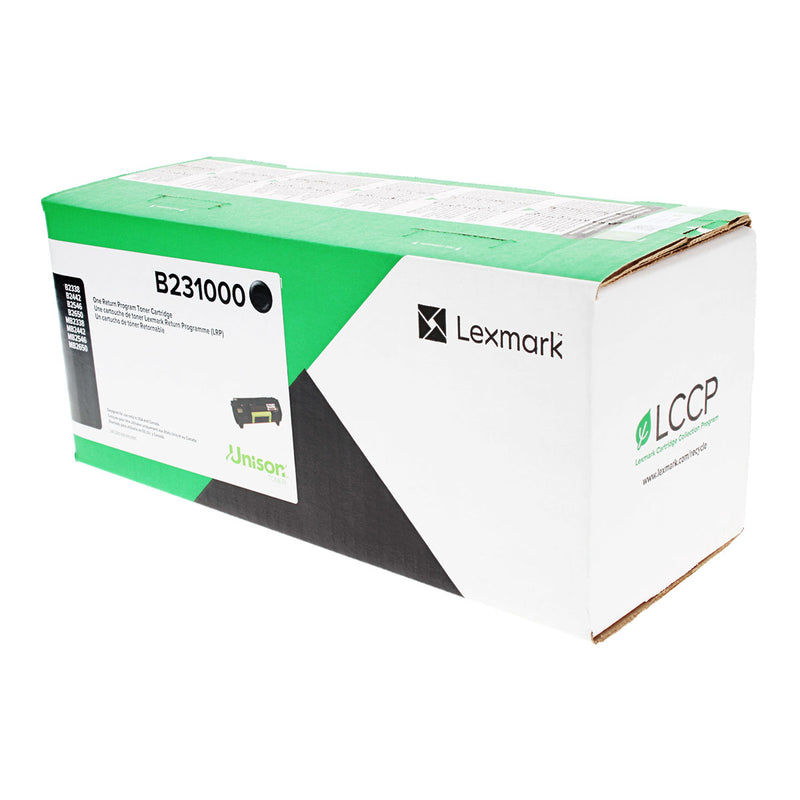 OEM Lexmark  (B231000) Toner Cartridge, Black, 3K Yield, Return Program