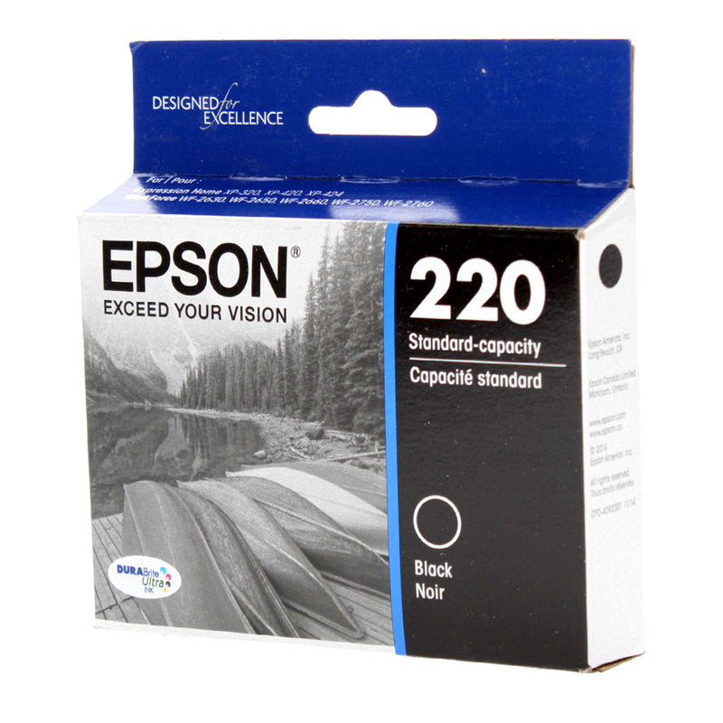 OEM Epson 220 (T220120) Inkjet, Black, 175 Yield
