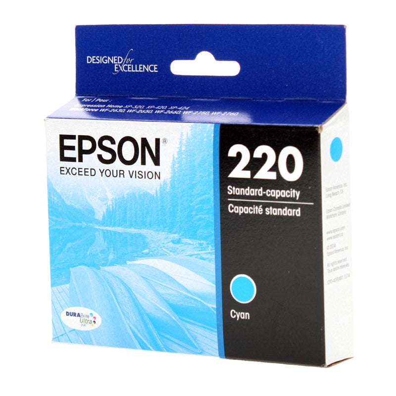 OEM Epson 220 (T220220) Inkjet, Cyan, 165 Yield