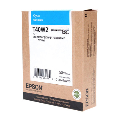 OEM Epson  (T40W220) Ink Cartridge, Cyan, 50 Ml