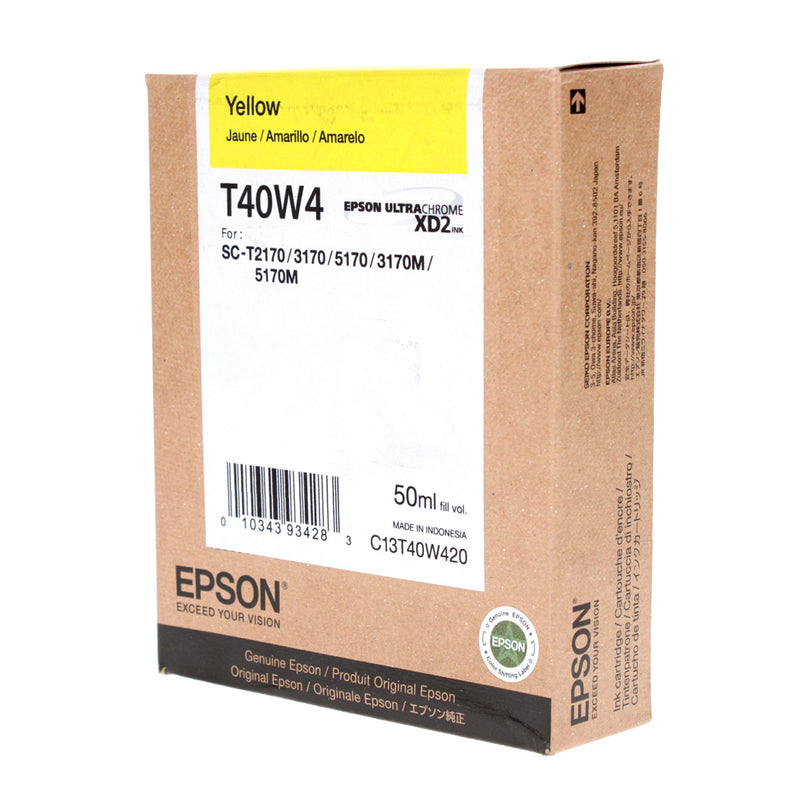 OEM Epson  (T40W420) Ink Cartridge, Yellow, 50 Ml