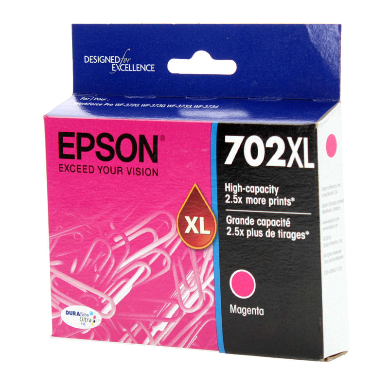 OEM Epson 702XL (T702XL320) Inkjet, Magenta, 950 High Yield