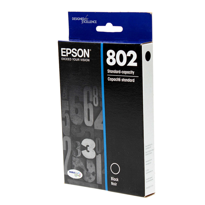OEM Epson 802 (T802120) Inkjet, Black, 900 Yield