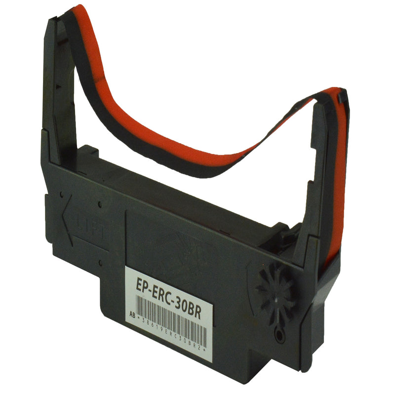 Compatible Epson ERC-30BR POS Ribbon, Black/Red, 12 Cartridge Vale Pack