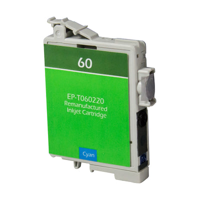 Remanufactured Epson 60 (T060220) InkJet Cartridge, Cyan, 600 Yield