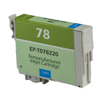 Remanufactured Epson 78 (T078220) InkJet Cartridge, Cyan, 9ML