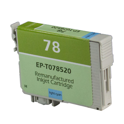 Remanufactured Epson 78 (T078520) InkJet Cartridge, Light Cyan, 9ML