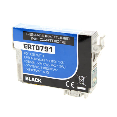 Remanufactured Epson 79 (T079120) InkJet Cartridge, Black, 11ML