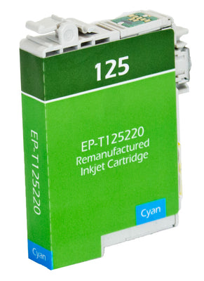 Remanufactured Epson 125 (T125220) InkJet Cartridge, Cyan, 385 Yield