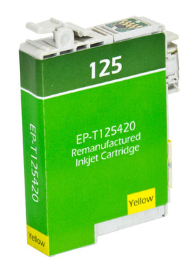 Remanufactured Epson 125 (T125420) InkJet Cartridge, Yellow, 385 Yield