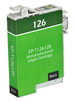 Remanufactured Epson 126 (T126120) InkJet Cartridge, Black, 385 High Yield