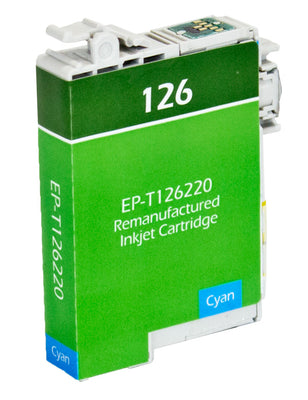 Remanufactured Epson 126 (T126220) InkJet Cartridge, Cyan, 470 High Yield