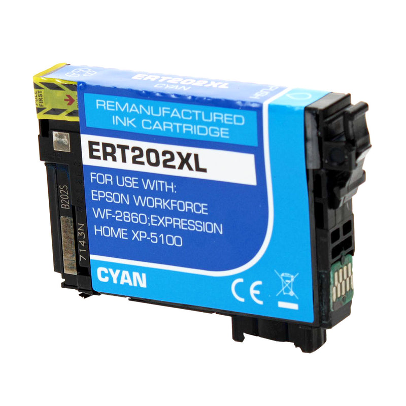 Remanufactured Epson 202XL (T202XL220) InkJet Cartridge, Cyan, 470 High Yield