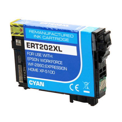 Remanufactured Epson 202XL (T202XL220) InkJet Cartridge, Cyan, 470 High Yield