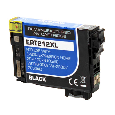Remanufactured Epson 212XL (T212XL120) InkJet Cartridge, Pigment Black, 500 High Yield
