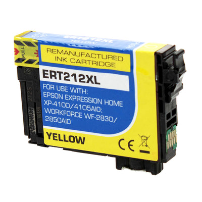 Remanufactured Epson 212XL (T212XL420) InkJet Cartridge, Yellow, 350 High Yield