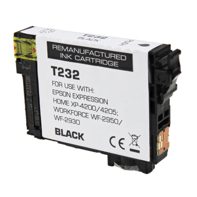 Remanufactured Epson 232 (T232120) Inkjet Cartridge, Black, 150 Yield, 150 Yield