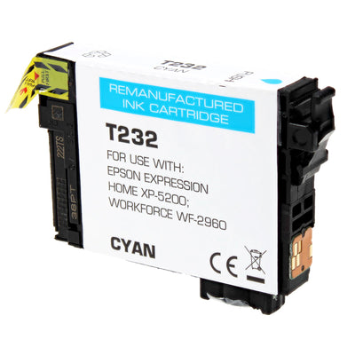 Remanufactured Epson 232 (T232220) Inkjet Cartridge, Cyan, 140 Yield, 140 Yield