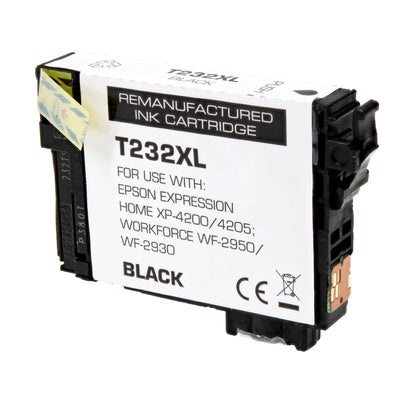 Remanufactured Epson 232Xl (T232XL120) Inkjet Cartridge, Black, 380 High Yield, 380 High Yield
