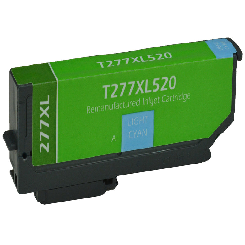 Remanufactured Epson 277XL (T277XL520) InkJet Cartridge, Light Cyan, 740 High Yield