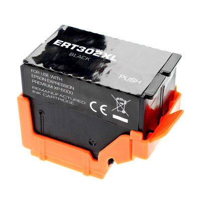 Remanufactured Epson 302XL (T302XL020) InkJet Cartridge, Black, 550 High Yield