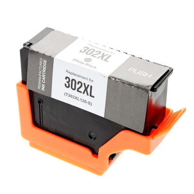 Remanufactured Epson 302XL (T302XL120) InkJet Cartridge, Photo Black, 650 High Yield