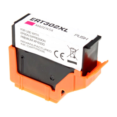 Remanufactured Epson 302XL (T302XL320) InkJet Cartridge, Magenta, 550 High Yield