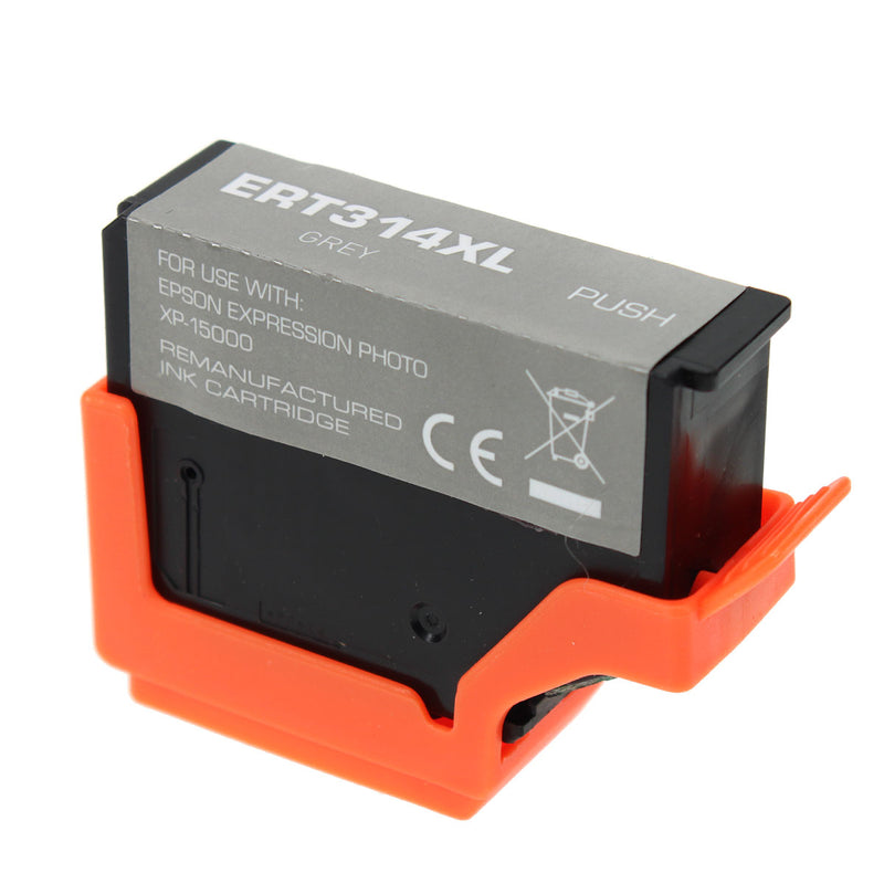 Remanufactured Epson 314XL (T314XL720) InkJet Cartridge, Gray, 830 High Yield