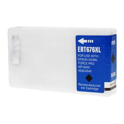 Remanufactured Epson 676XL (T676XL120) InkJet Cartridge, Black, 2400 High Yield