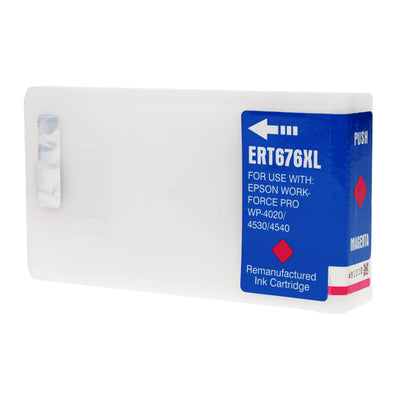 Remanufactured Epson 676XL (T676XL320) InkJet Cartridge, Magenta, 1200 High Yield