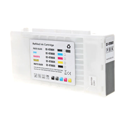 Remanufactured Epson T693100 Wide Format Ink, Photo Black, 350ML
