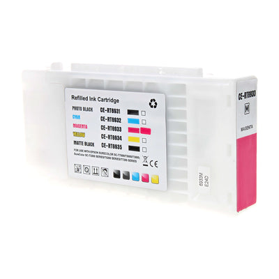 Remanufactured Epson T693300 (693) Wide Format Ink, Magenta, 350ML
