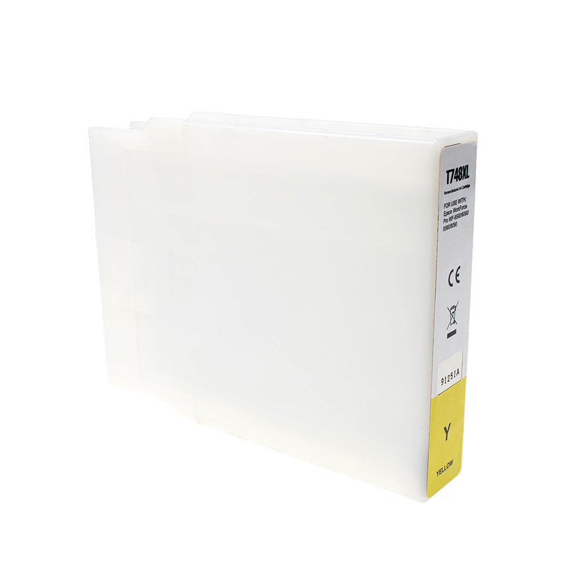 Remanufactured Epson T748XL420 (748XL) Wide Format Ink, Yellow, 4K High Yield