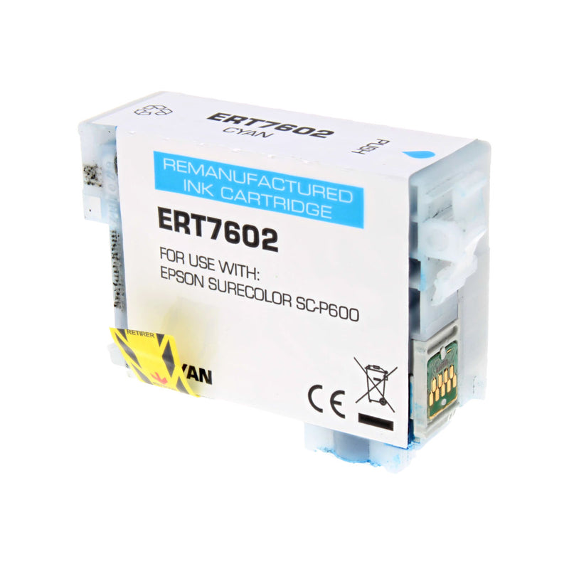 Remanufactured Epson 760 (T760220) Wide Format, Cyan, 25.9ml Yield