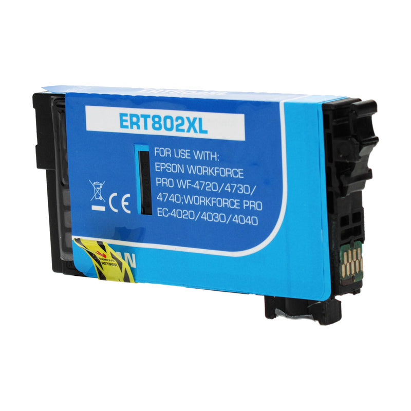 Remanufactured Epson 802XL (T802XL220) InkJet Cartridge, Cyan, 1900 Ultra High Yield