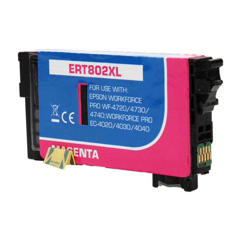 Remanufactured Epson 802XL (T802XL320) InkJet Cartridge, Magenta, 1900 Ultra High Yield